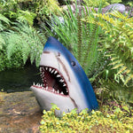 Shark-Shaped Garden Art