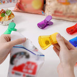Colorful Magnetic Food Bag Clips (6 Pieces)