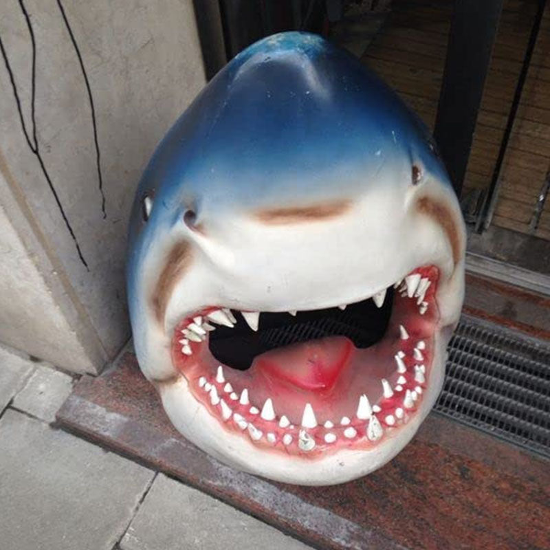 Shark-Shaped Garden Art