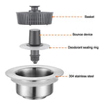 Hochwertige Edelstahl-Küchenspüle mit 3-in-1 Abflussfilter