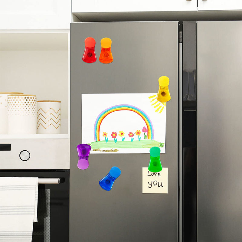 Colorful Magnetic Food Bag Clips (6 Pieces)