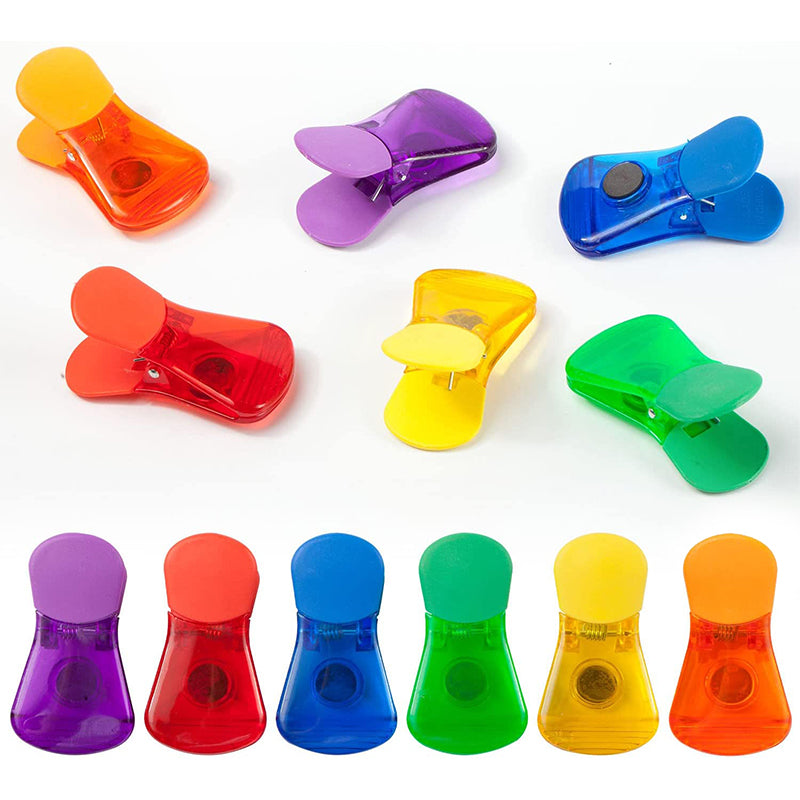 Colorful Magnetic Food Bag Clips (6 Pieces)