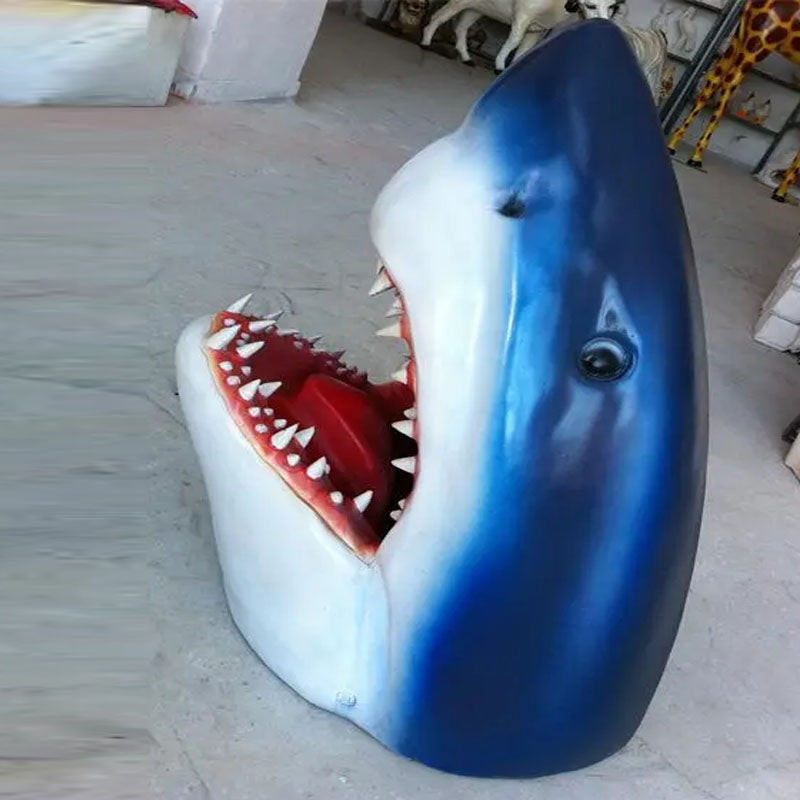Shark-Shaped Garden Art