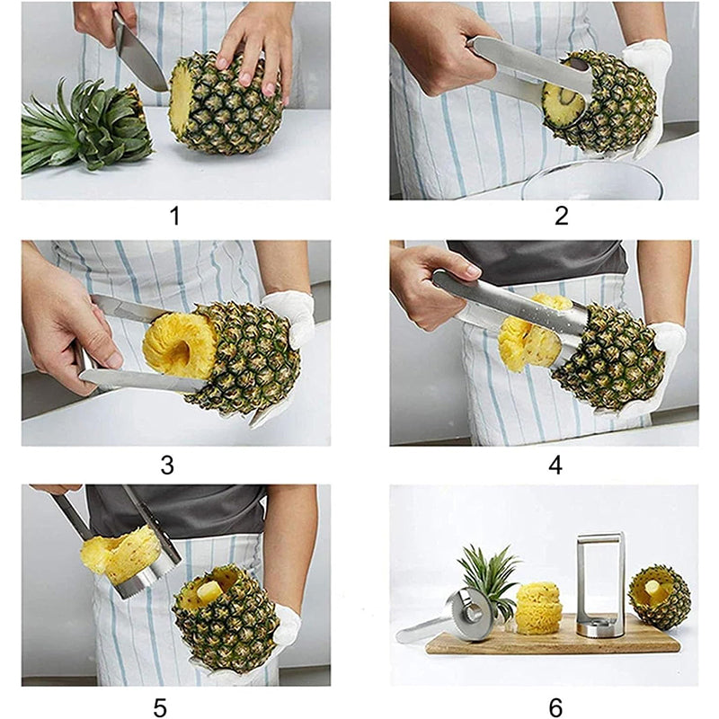 Stainless Steel Pineapple Slicer for Effortless Cutting | FreshSlice