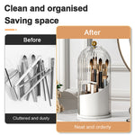 360° Rotating Makeup Brush Organizer