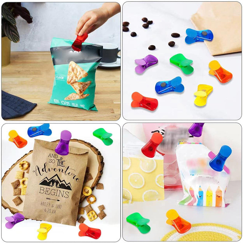 Colorful Magnetic Food Bag Clips (6 Pieces)