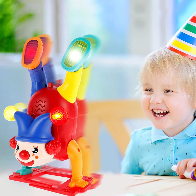 Electric Handstand Clown Toy with Lights and Music