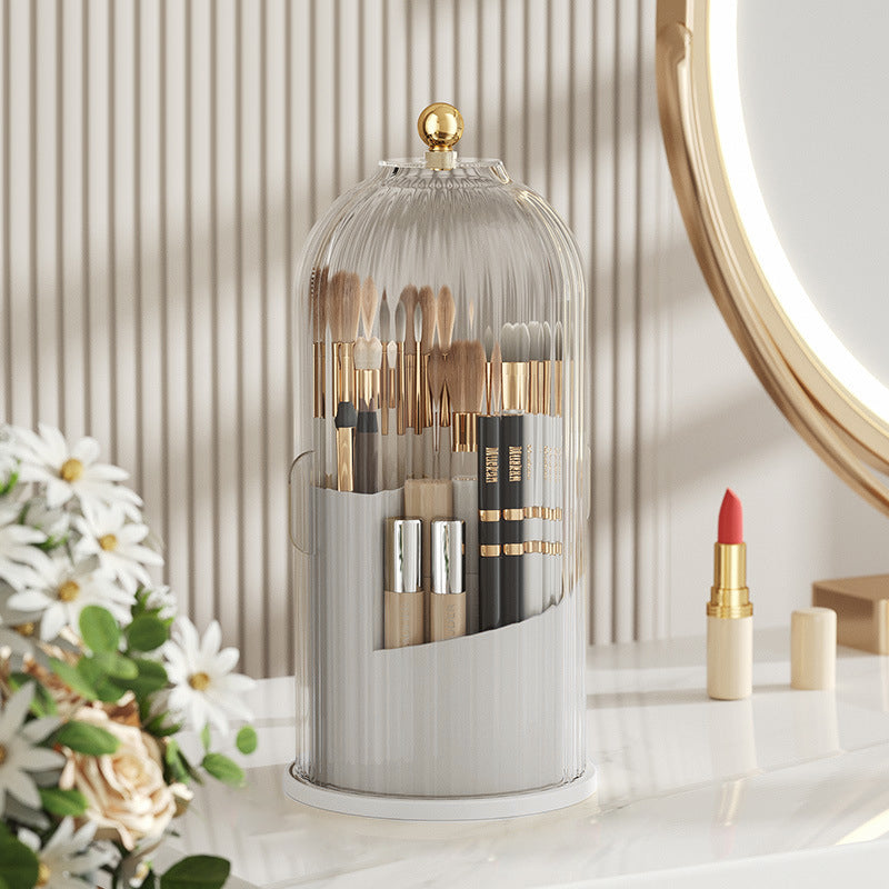 360° Rotating Makeup Brush Organizer