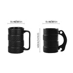Ceramic Mug with Tire Motif