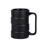 Ceramic Mug with Tire Motif