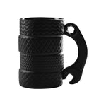 Ceramic Mug with Tire Motif