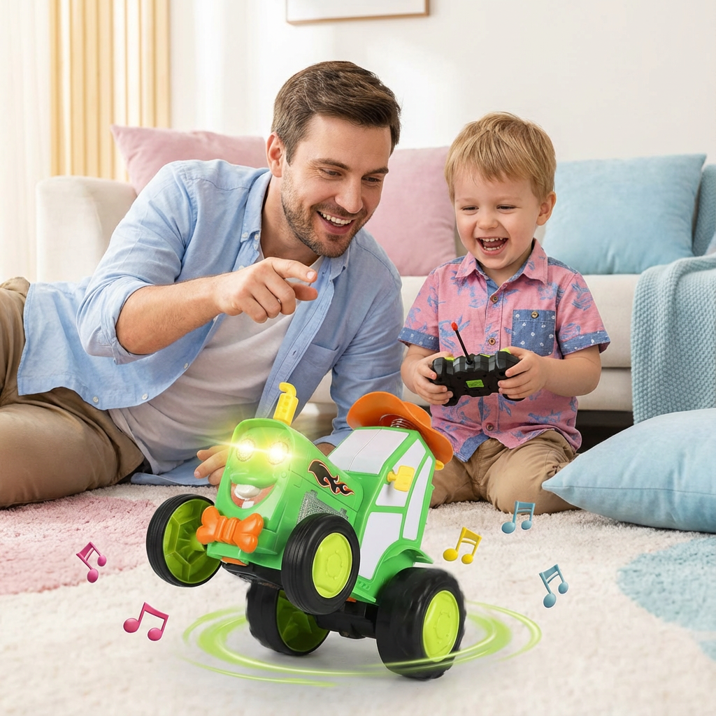 Toy tractor for children with limping function