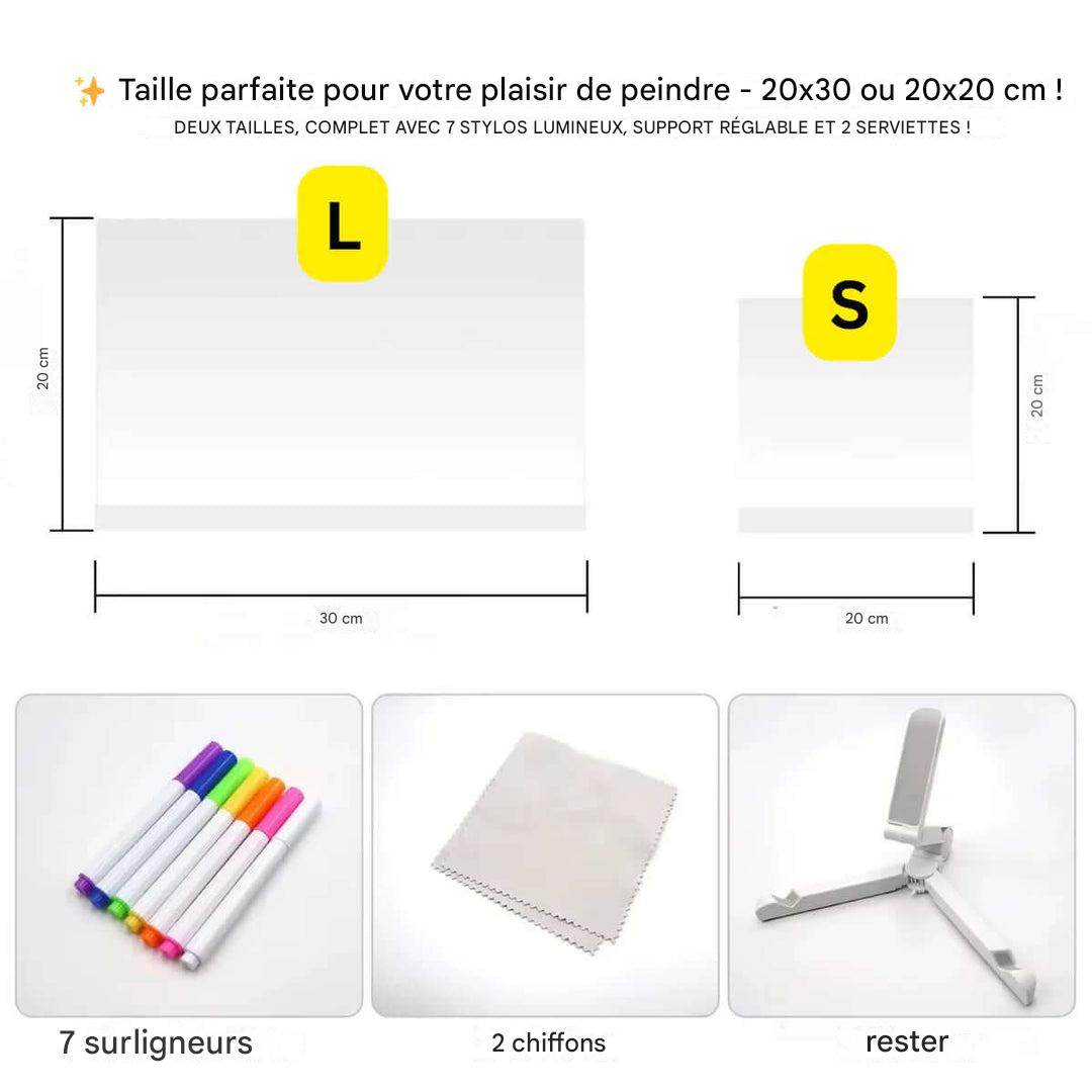 LED Drawing Board – Reusable Writing Tablet with Light Pen