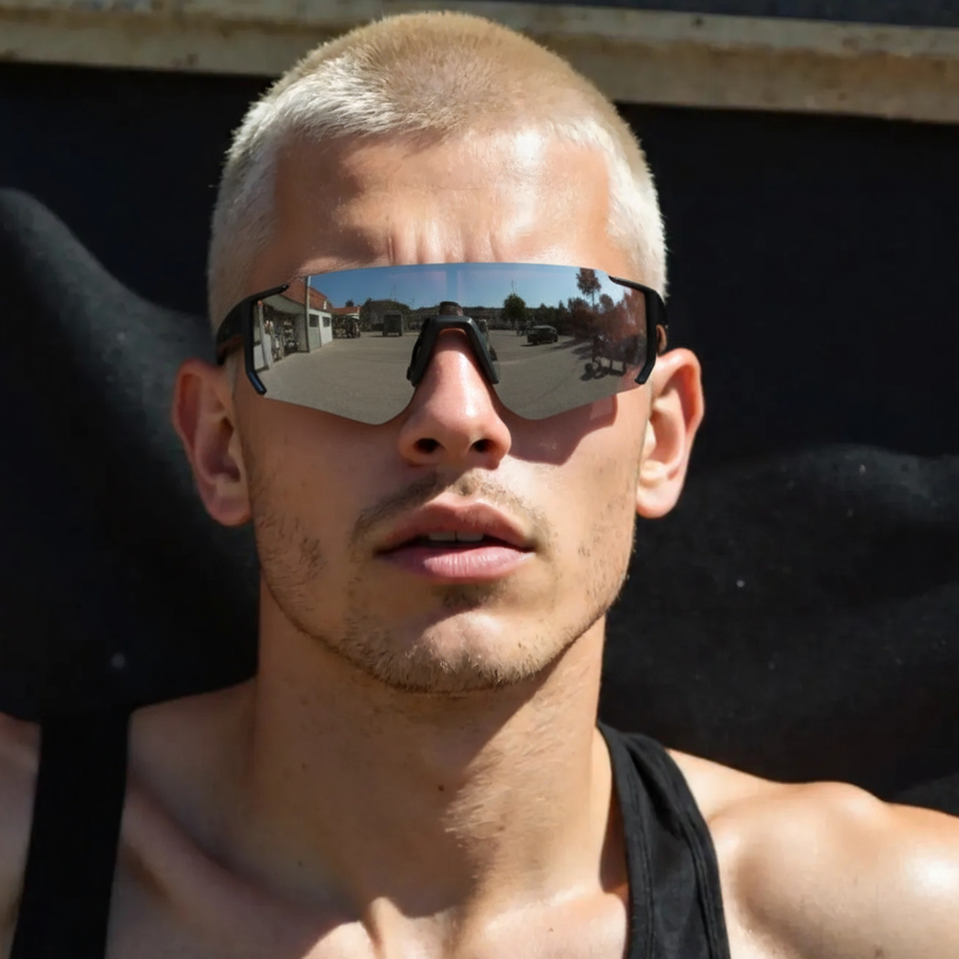 Aktive Sonnenbrille mit UV-Schutz für Sportbegeisterte