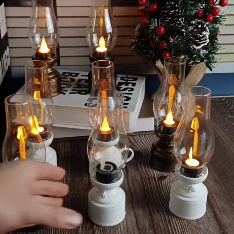 Vintage Oil Lamp with LED Lighting – Electronic