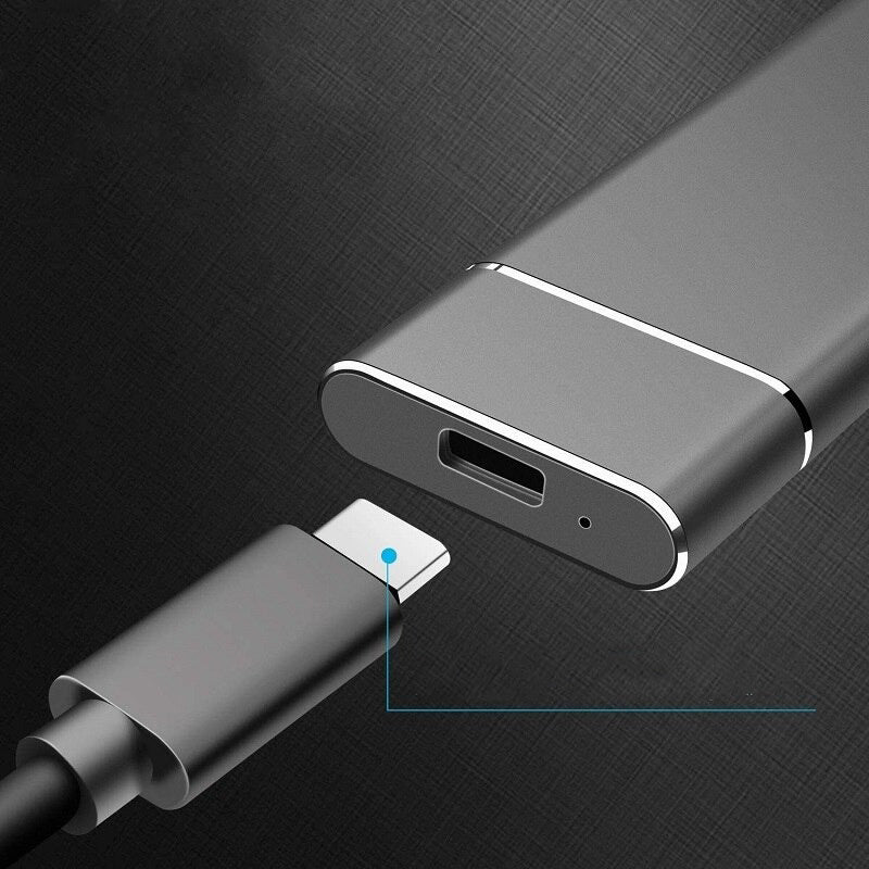 External 8TB SSD with USB 3.1 and aluminum casing