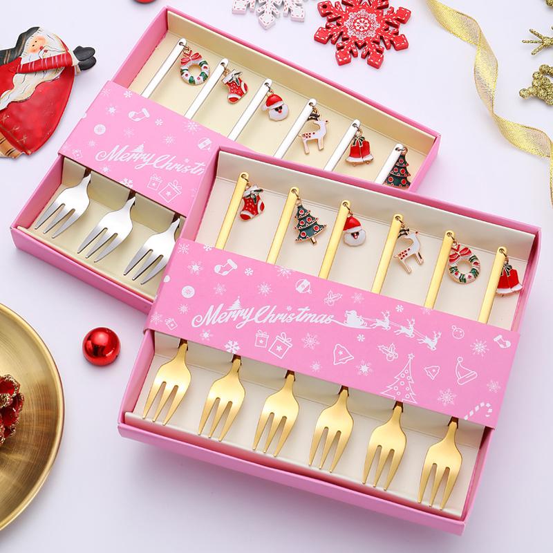 Metal Spoon Gift Set for Home Christmas Decorations