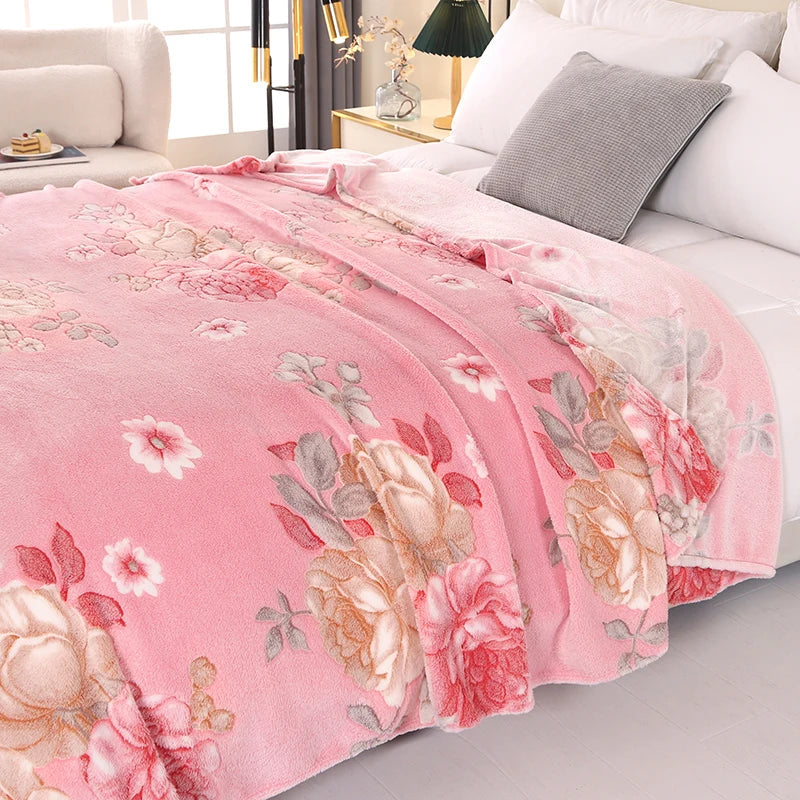 Blütenzauber Kuscheldecke | Weiche Decke für Zuhause & Reisen