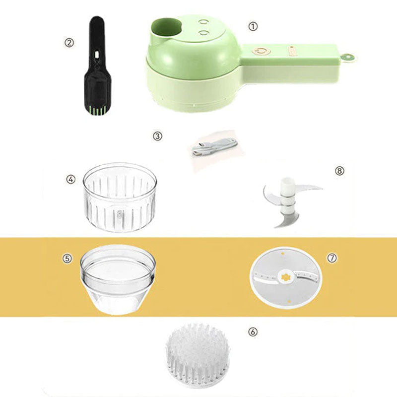 Multifunctional Handheld Vegetable Slicer with 4 Functions