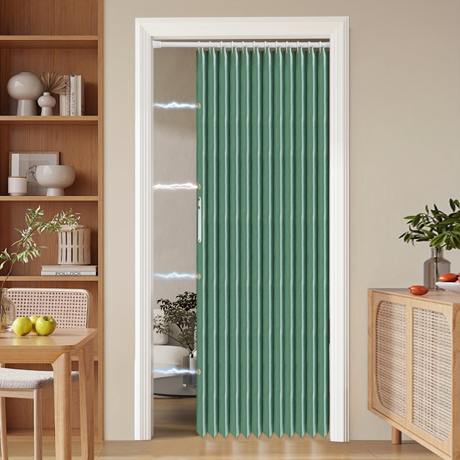 Colorful Magnetic Folding Curtain – Space-Saving Partition for Home and Office