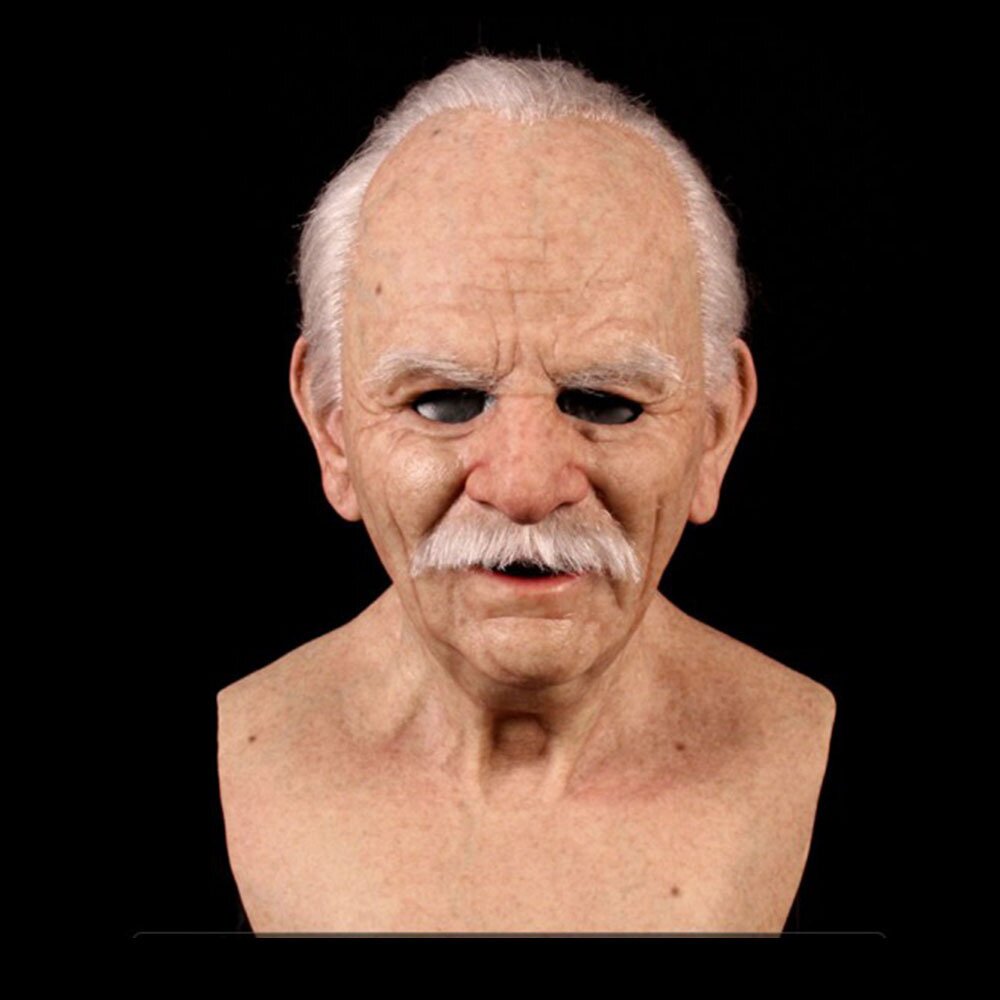 Alter Mann Maske | Realistische Latexmaske für Halloween