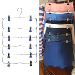 Platzsparender Hosenorganizer aus Edelstahl mit 12 Clips