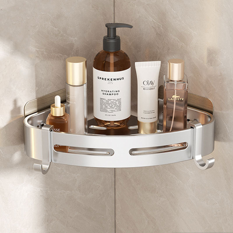 Aluminum Shower Caddy Corner Shelf – Adhesive, No Drilling