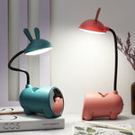 LumoBun Schreibtischlampe – LED Tischleuchte mit Stifthalter und USB-Anschluss