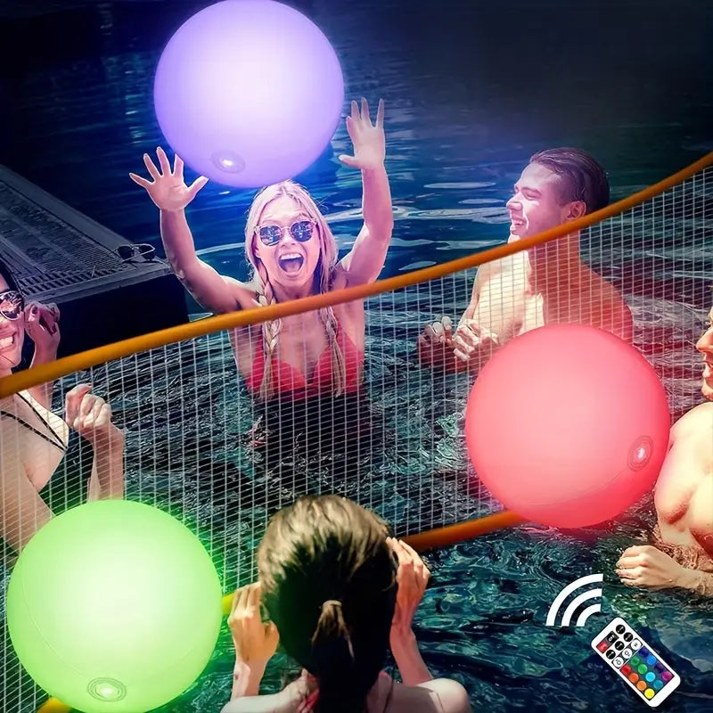 Light-Up Beach Ball with 16 Colors – Inflatable Fun for Nighttime Adventures