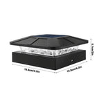 SOLARLUX Gartenpfostenleuchte 4x4 | Wasserdicht IP65 | 3 Lichtmodi