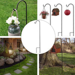 Eleganter Gartenhaken aus robustem Metall | 76 cm | Schwarz