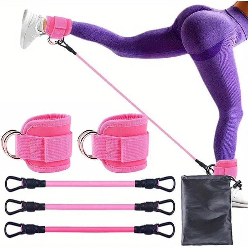 Resistance Band Set for Ankles - 5-Piece Exercise Set