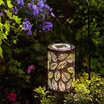Solar Garden Lantern with Sunflower Motif