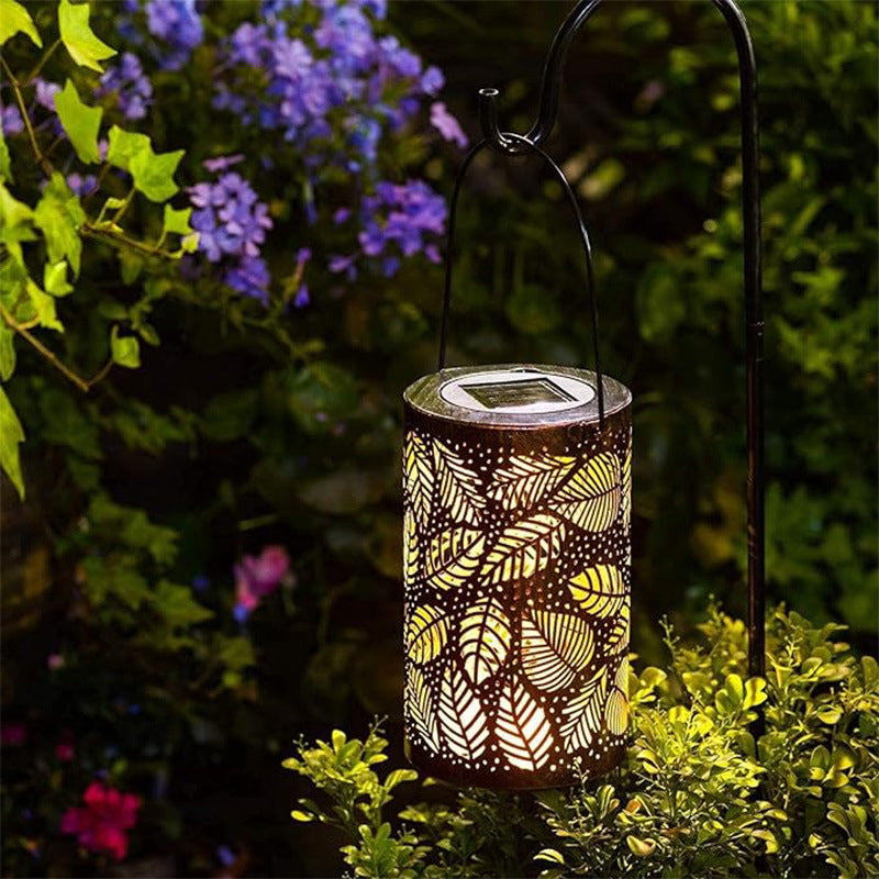Solar Garden Lantern with Sunflower Motif