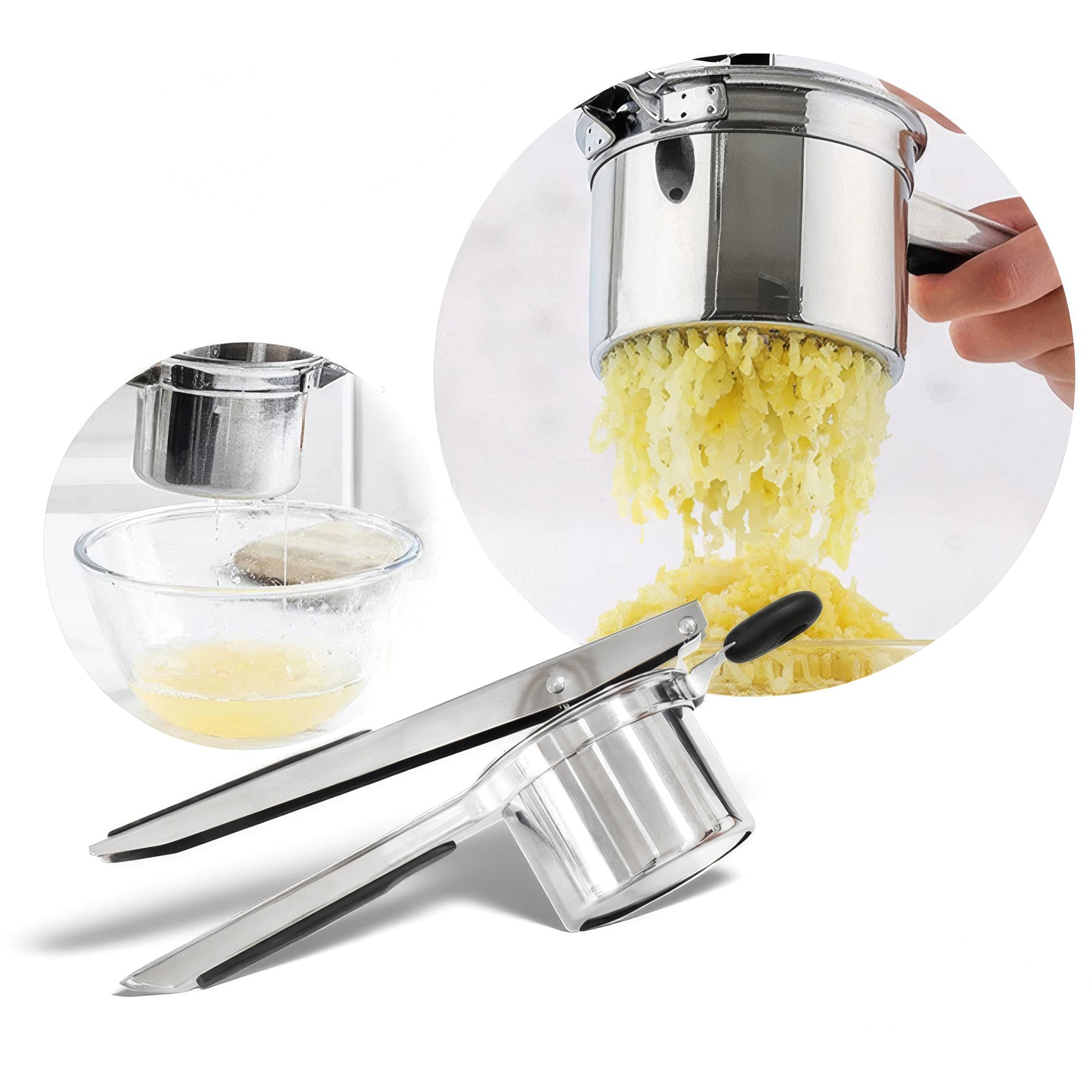 Küchenmeister – Robust Stainless Steel Potato Ricer for Puree Lovers
