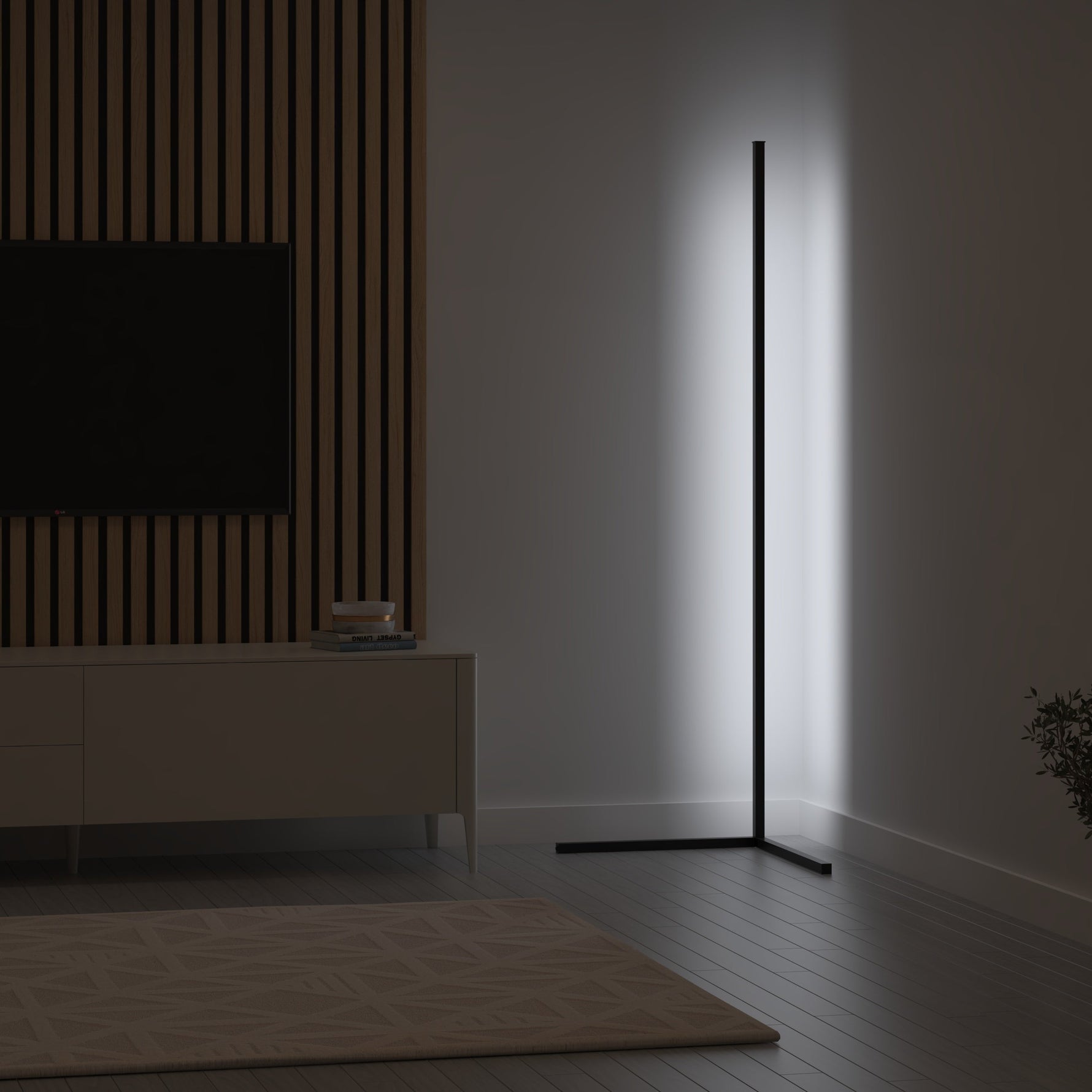 Elegante Eck-Stehlampe für stilvolle Beleuchtung