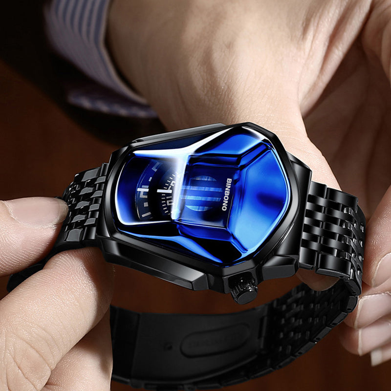 Elegant Men's Quartz Wristwatch with Diamond Surface