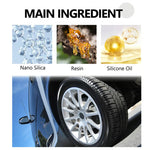 Tire care wax for brilliant shine and long-lasting protection
