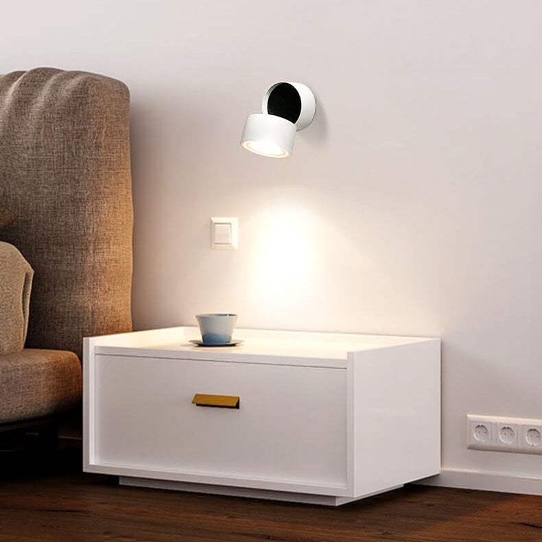 Moderne Runde LED Wandleuchte – Flexibler Aluminium-Wandstrahler
