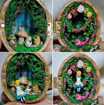 Walnut Wonderland | Handcrafted Miniature House with Library