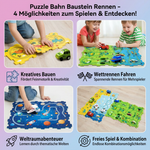 Race Track Puzzle with Building Blocks for Children