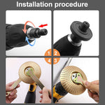 Set with connectors for electric drill and angle grinder