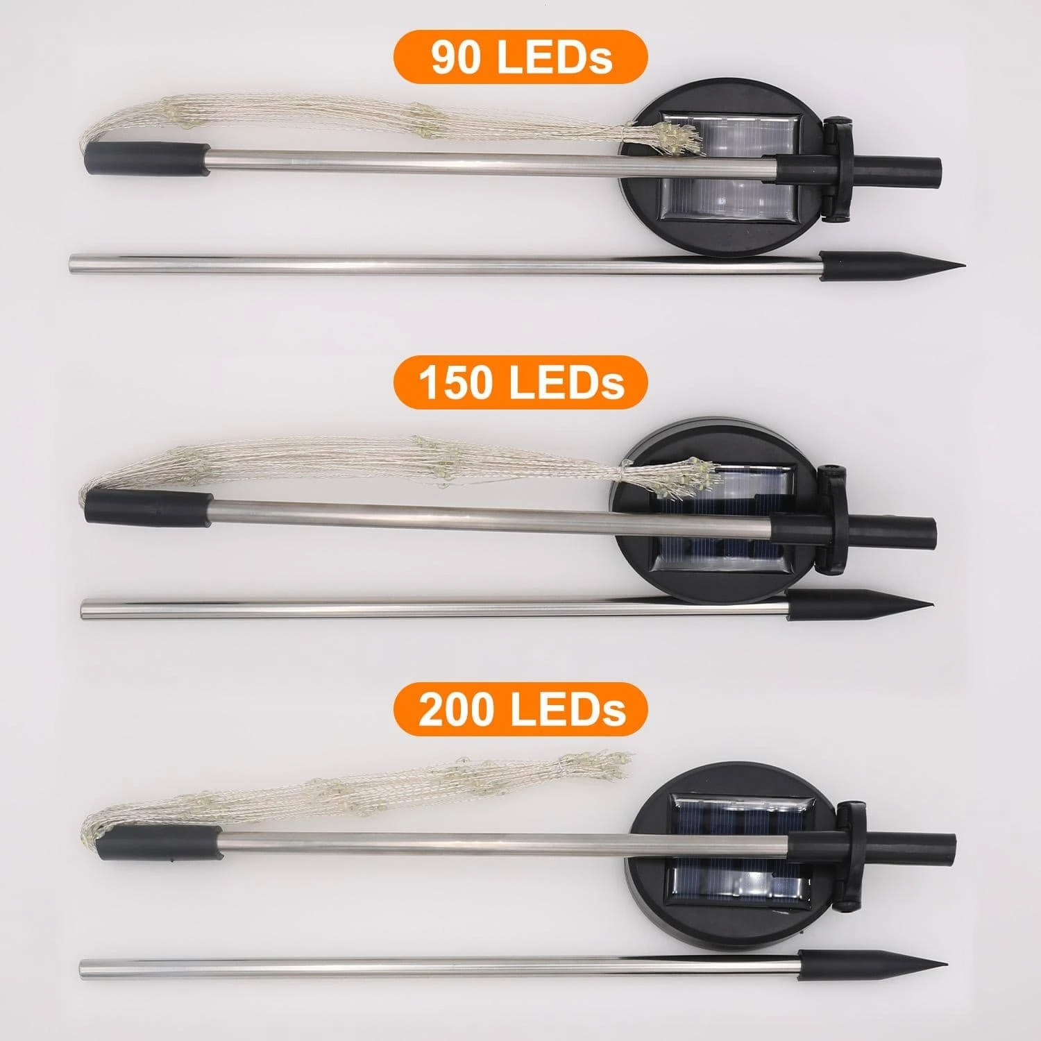 4-Piece Set Solar Fireworks Garden Lights - Weatherproof LED Decorative Lights, Solar Powered for Garden and Patio