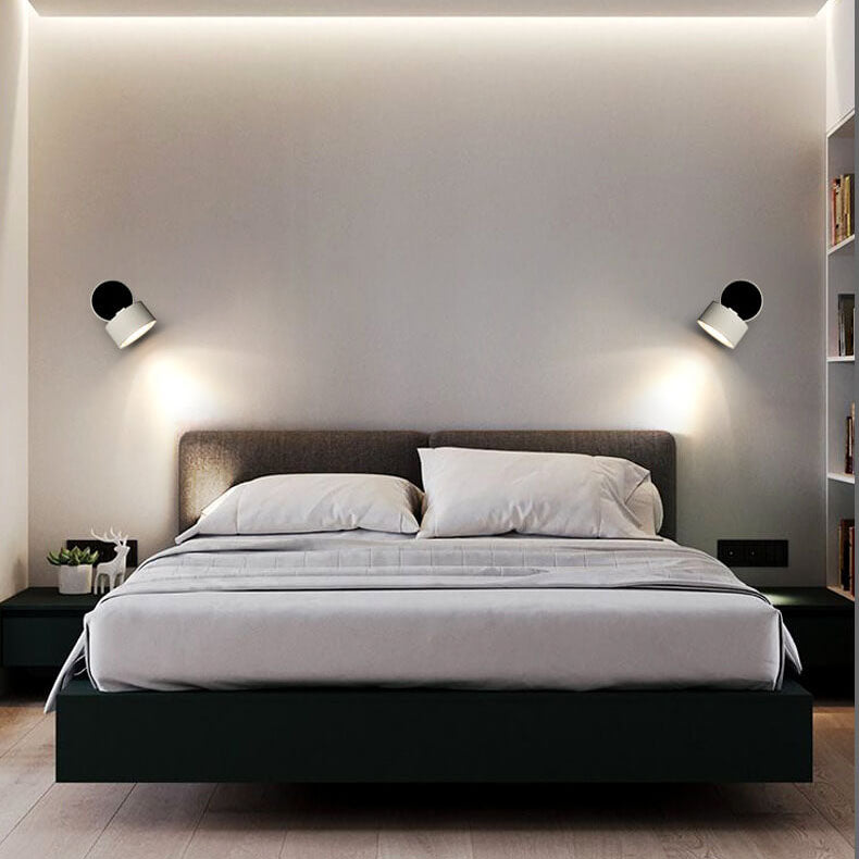 Moderne Runde LED Wandleuchte – Flexibler Aluminium-Wandstrahler