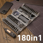Präzisions-Werkzeugset mit 180 Bits | Vielseitiges Reparaturset für Heimwerker