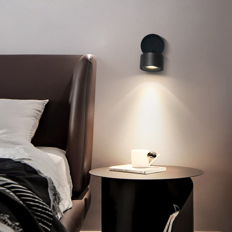 Moderne Runde LED Wandleuchte – Flexibler Aluminium-Wandstrahler