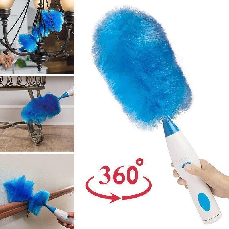 Elektrischer Staubwedel mit 2 Bürsten – 360° drehbar