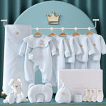 Premium Baby Starter Set | Elegant Gift Box for Newborns | 100% Organic Cotton | With Blanket, Clothing & Accessories | Allergy-Friendly