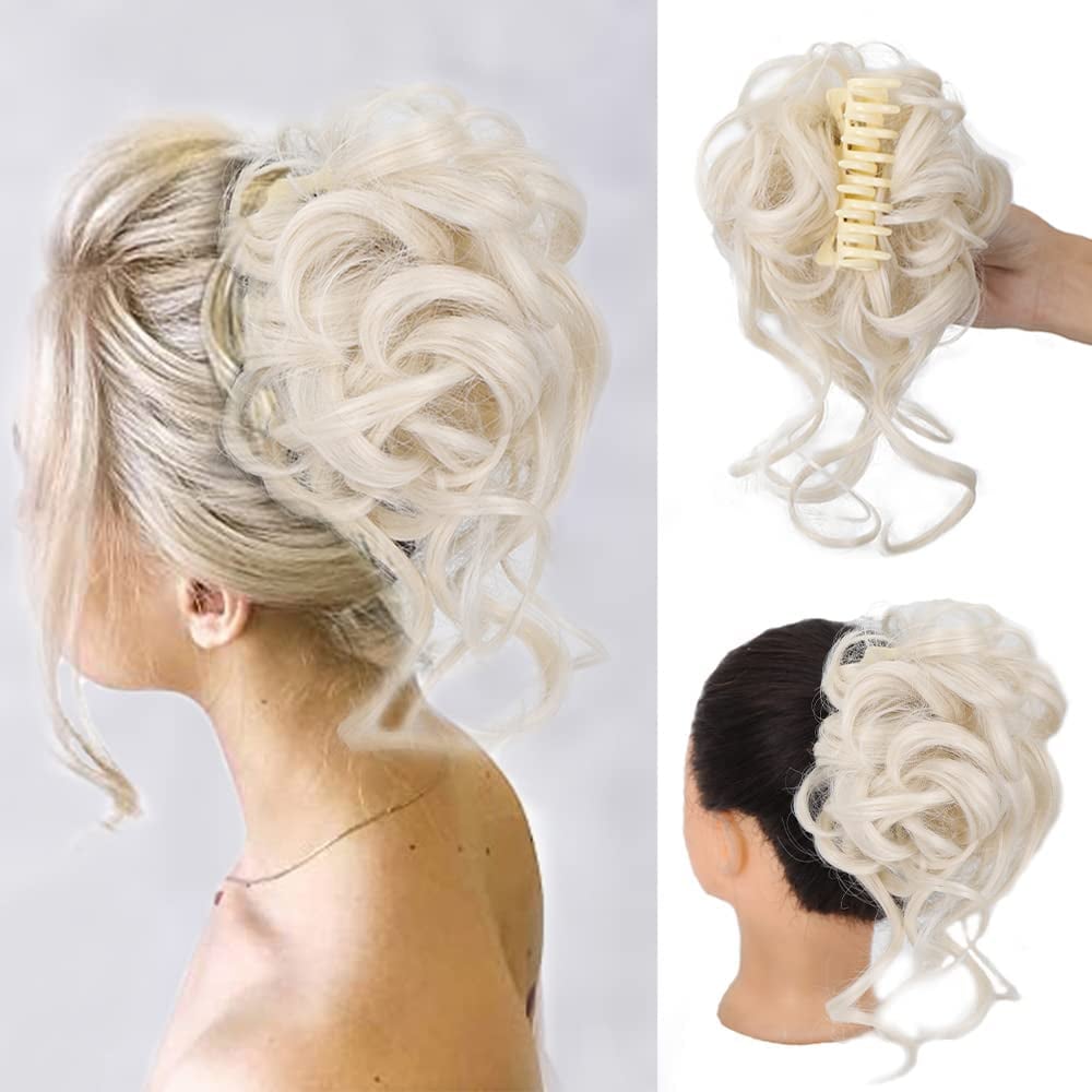 Hair clips for curly bun hairstyles