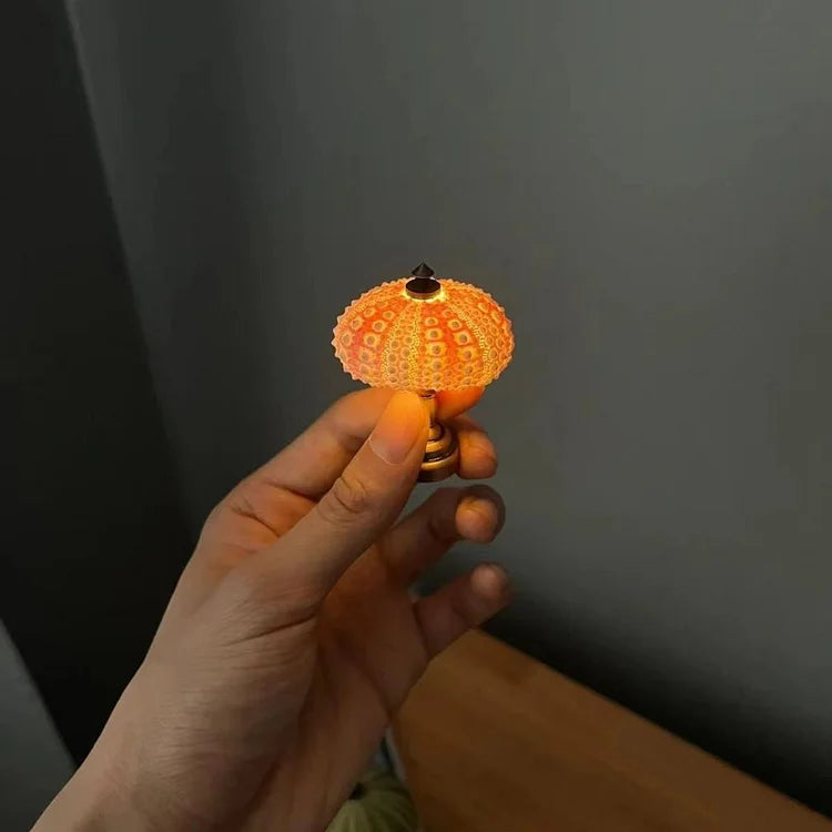 Elegant sea urchin design bedside lamp